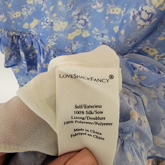 Loveshackfancy Bea Patchwork Floral Silk Mini Dress Floral Size 4 - Picture 7 of 12